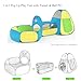 3 in 1 Kids Play Tent with Tunnel & Ball Pit,Pop Up Indoor/Outdoor Playhouse for Boys and Girls,Crawling Tunnel Toy with Fun Toss It Game Zone,Easy Setup Foldable Carry Bag (Balls Not Included)