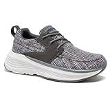 Women's Orthopedic Fashion Sneakers for Plantar Fasciitis: Vegan Ergonomic Walking Shoes for Foot and Heel Pain Relief, Breathable Casual Shoes for Neuropathy Gray Size 8.5