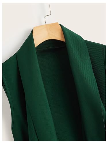 GORGLITTER Women's Tie Front Long Sweater Vests Cardigans Sleeveless Trendy Fall Business Casual Dressy Blazer Jackets4