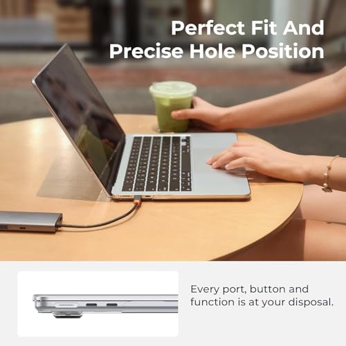 Image of Meyaar Case Compatible with MacBook Air 15 inch M4 2025 2024 2023 Release A3241 M3 A3114 M2 A2941 Liquid Retina Display, Plastic Hard Shell (Crystal Clear)