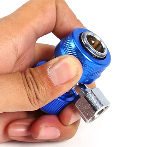 Akozon - Acoplador rápido ajustable para aire acondicionado automotriz R134A, adaptador de alta y baja presión (paquete de 2 unidades) miniatura 4
