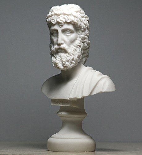 Zeus Father King Of Gods Alabaster Bust Head Statue Sculpture Figure Decor 6.3 Inches #TOP1