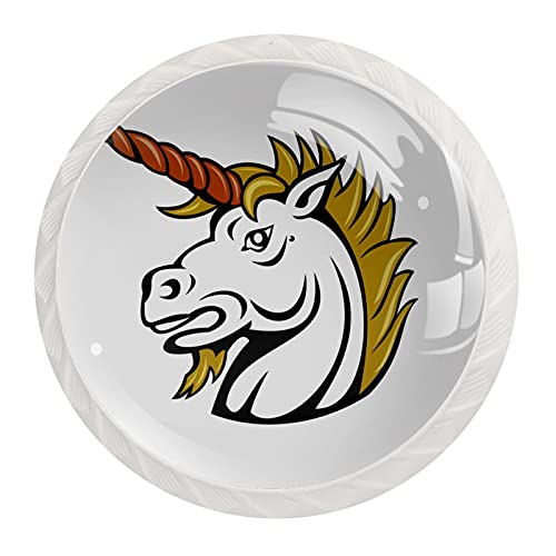 Boutons de placard licorne poignée ronde commode 12 pièces - 3