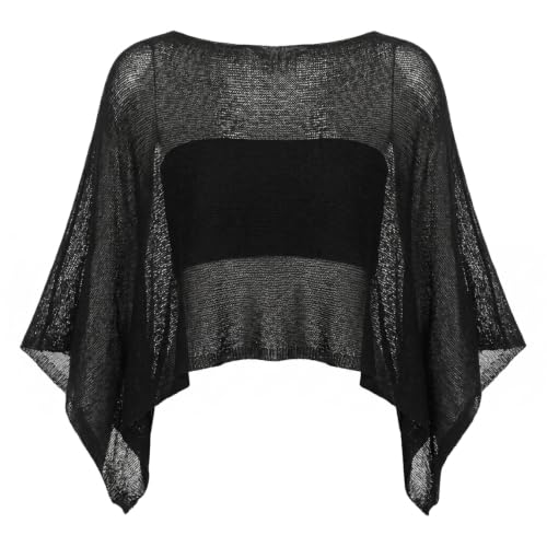 Poncho en tricot pour femme cape asymétrique légère été piscine