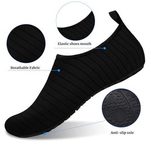 Water Shoes for Women Men Quick Dry Beach Shoe Aqua Socks Lightweight Casual Breathable Yoga Footwear Comfy Soft Swim Slip On Barefoot Pool Boating Camping Workout Sneakers Exercise Outdoor Unisex4