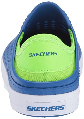 Skechers Boy's Foamies Guzman Steps - Aqua Surge (Toddler) Sneaker, Blue/Lime, 5 Little Kid #TOP2