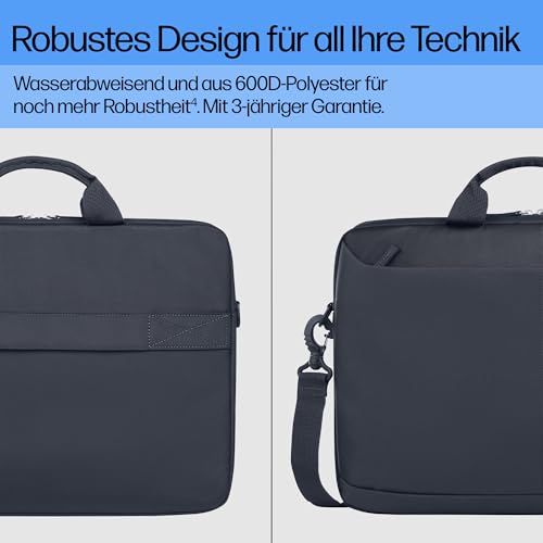 HP Everyday 16 Zoll Laptop-Aktentasche – Wasserabweisend, Vielseitig mit Abnehmbarem Schultergurt und Trolley-Gurt, 12L Fassungsvermögen, Odyssey Grau