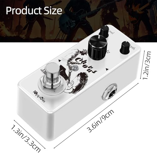 IOppWin Analog Chorus Pedal - Warmes, Klares Chorus-Klang für Rock, Blues & Post-Rock | Metallgehäuse | True Bypass | Mini-Format Gitarreneffekt