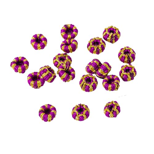 Perles au crochet polygone x80 en bois multicolore pour création de bijoux