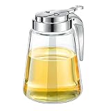 GYJZZW Bottiglia in vetro per sciroppo di miele e sciroppo d'acero, erogatore per sciroppo di vetro, 290 ml, ideale per latte, latte, zucchero o miele (1 pezzo)