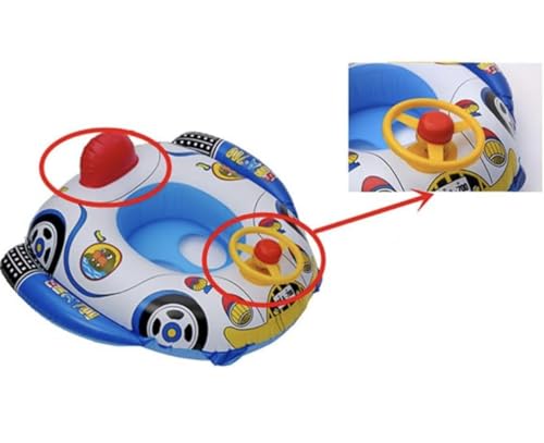 Boia Flutuante Bote Inflável para Bebês Crianças Flutuador de Piscina Infantil Carro Carrinho com Vo