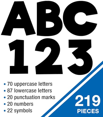 image for Carson Dellosa Education Carson Dellosa 219-Piece Black Cutout Letters