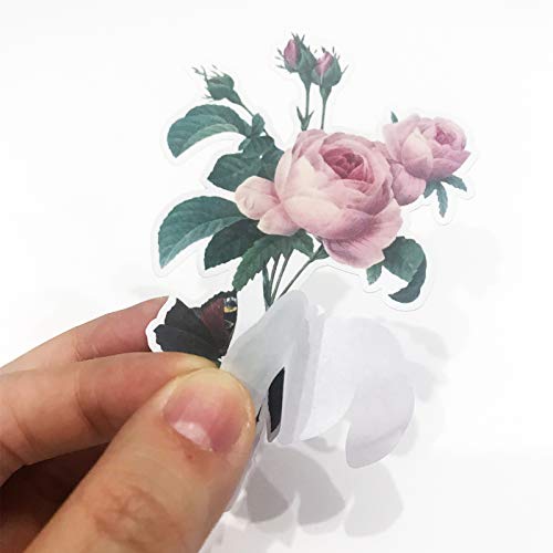 Everjoy Vintage Retro Flower Planner Stickers, Diy Decorative Embellishments, Adhesive Garden Wildflowers For Scrapbook, Journal, Card Making, Letters, Calendar – 52 Pieces #TOP5