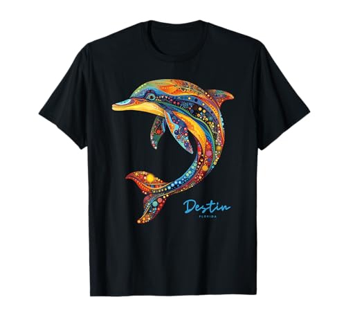 Destin Florida FL Beach Family Vacation Tropical Dolphin T-Shirt