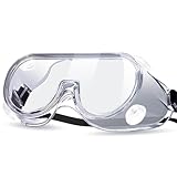Gizmolet Anti-Fog Safety Goggles, Chemical Splash Eye Protection Over Glasses, Adjustable, Lightweight Protective Safety Glasses for Science, Construction, Woodworking