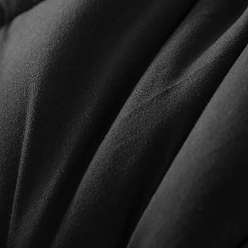 Yebeda Edredón para Las 4 Estaciones, 135 x 200 cm, Edredón Cama 80, Transpirable y Supersuave para Todo el año, Negro - imagen 3