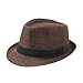 Imagen de URTERYSER Sombrero Fedora de ala corta Fedora color liso playa verano sombrero de sol accesorio Ganster