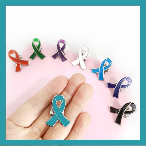 Image of Awareness Ribbon Pin Multicolor Cause Awareness Lapel Brooches