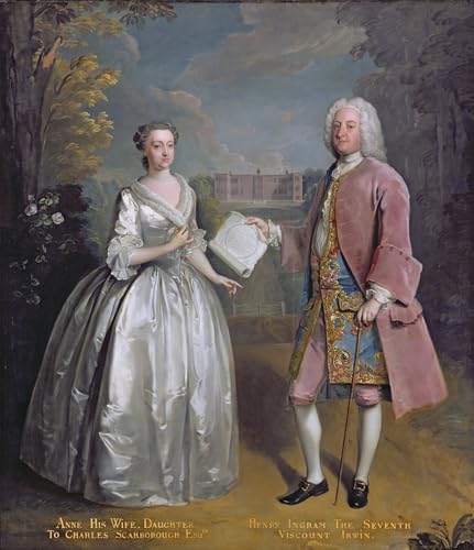 Lienzo impreso de Henry Th Viscount y su esposa por Mercier para hogar 60x90cm