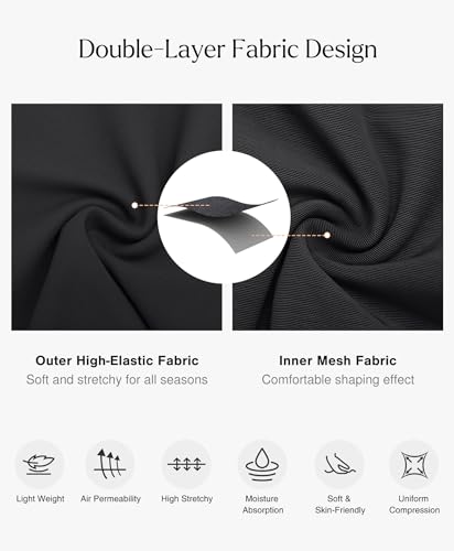 Popilush Shapewear Romper Shorts Romper for Women Bodycon Jumpsuit Workout Romper Racerback Black M - image 5