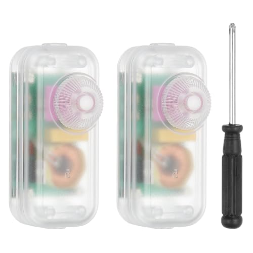 PATIKIL Interruttore Lampada Inline, 2pcs Dimmer Rotativo LED Controllo Luminosità Interruttore Filo con Cacciavite per Lampada Tavolo Lampada Piede Luci Sospese, Trasparente