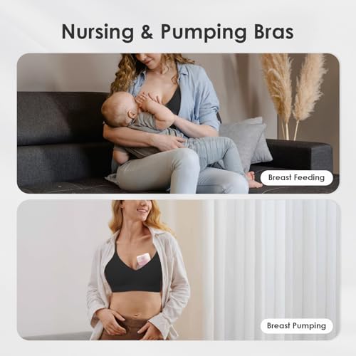 Image of As Fairy Seamless Nursing Bras for Breastfeeding Soft Wireless Sleep Maternity Bralette Regular and Plus Size