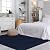 ZOWZOW Carpet Tiles Peel and Stick 24” x 24”, Self Adhesive Soft Padded Flooring Stickers, Dark Blue Home Decor for Bedroom Living Room Office, 20 Tiles & 80 sq ft per Box