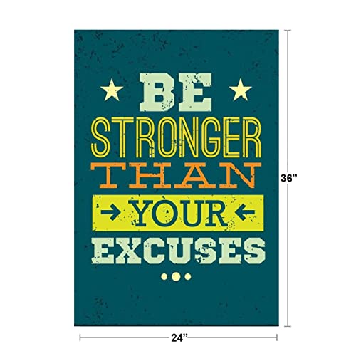 Image of Be Stronger Than Your Excuses Perseverance Determination Perseverance Strength Resilience Dedication Hustle Grind Ambition Motivational Cool Wall Art Print Poster 24x36