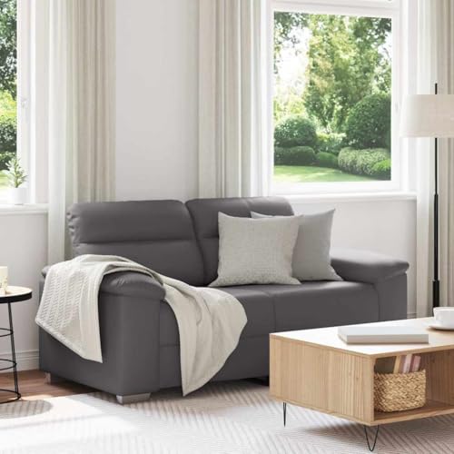 vidaXL 2-Sitzer-Sofa Grau 120 cm Kunstleder vidaXL 2-Sitzer-Sofa Grau 120 cm Kunstleder
