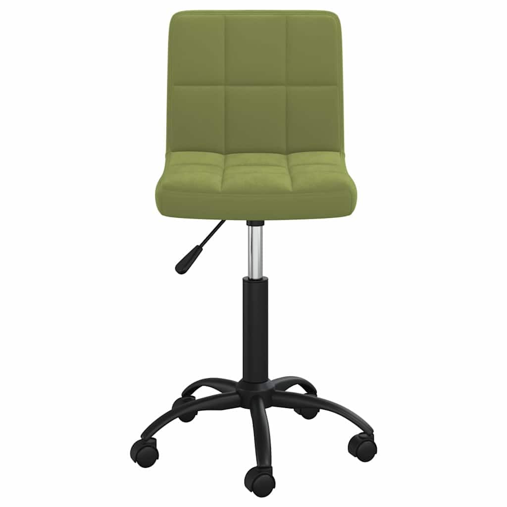 Chaise Pivotante Réglable Vert Clair Velours Salle à Manger