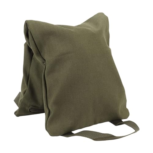 Sandbags for Working Out, Green Yoga Sand Bag for Weight Training with Double Handle, Adjustable Fillable Yoga Canvas Sandbags for Adding Weight and Support