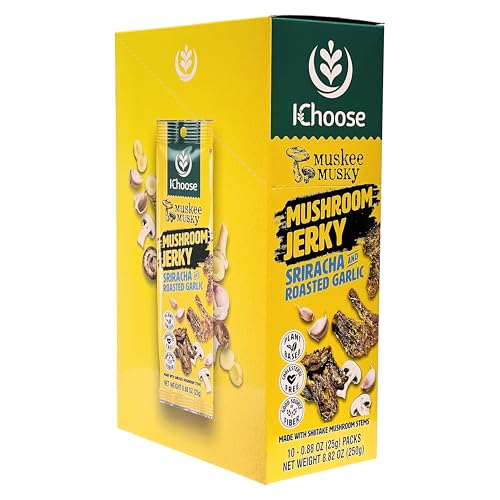 Ichoose Muskee Musky Mushroom Jerky, Vegan, High-Fiber Snack, | Beef