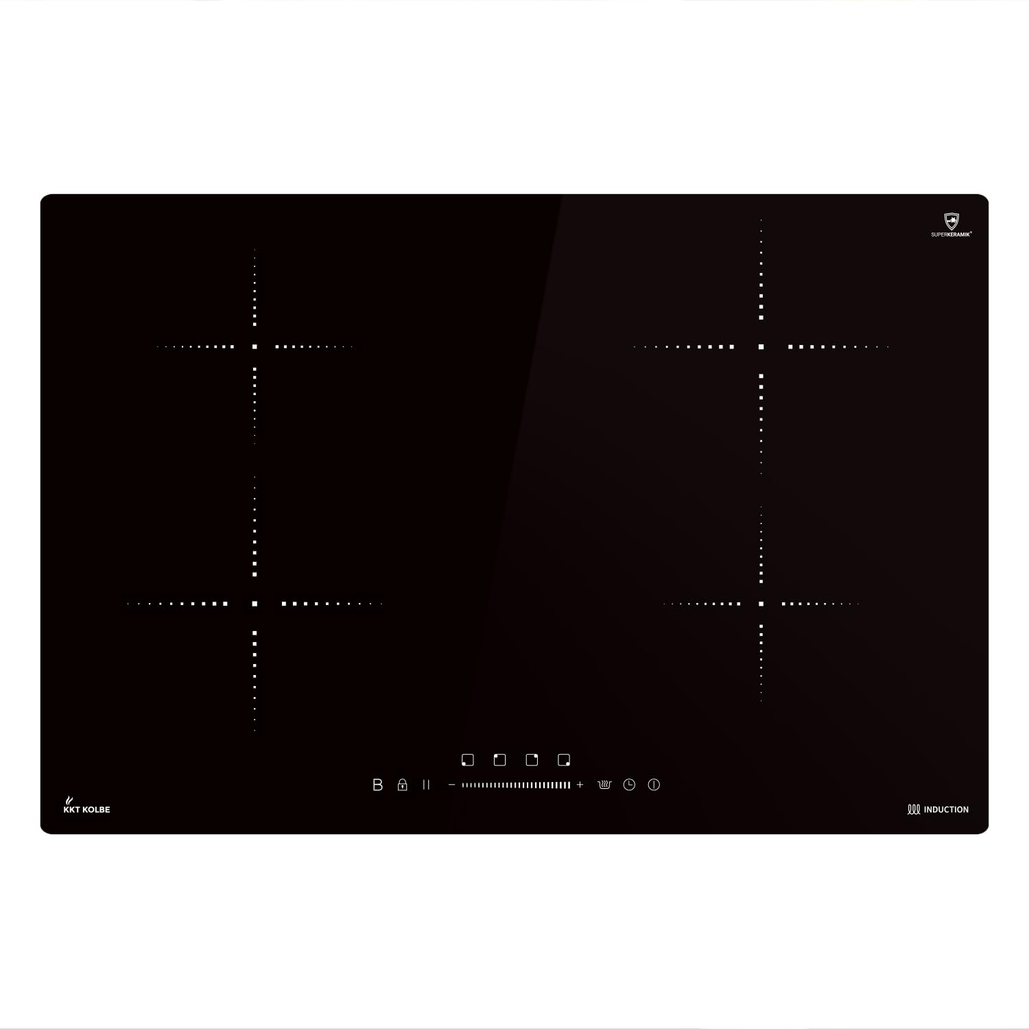 Placa induccion 80 cm | 7 kW | 4 fuegos | 9 niveles de potencia | Control Táctil | Temporizador | IH87704RL