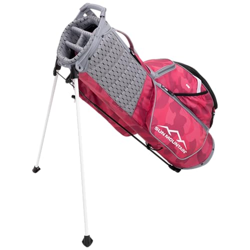 Sun Mountain Kid's Phenom LS Lightweight Stand Golf Bag 4-Way Top - 6 Pockets, EZ Fit Dual Strap System, 34" Stand Bag Junior Golf Height, 2025 Model - Pink Camo by Sun Mountain - Image 2