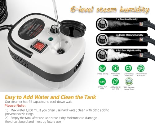 Image of Foandbevi 7 in 1 Steam Cleaner 2500W High Pressure Steamer for Cleaning, Portable Car Steam Cleaner for Home Upholstery Wood Floors