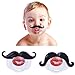 ZYEZI Schnurrbart-Schnuller, lustiger Herr-Schnurrbart, Neuheit Bärte beruhigen für neugeborenes Baby 2pcs