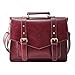 ECOSUSI Borsa Tracolla Donna Borsa Messenger Donna per Laptop 14'' Borsa Vintage per Lavoro Rosso