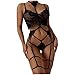 Darringls Sexy Dessous Damen Reizwäsche Body Neckholder Spitze Bodysuit Unterwäsche Negligee Babydoll Lingerie Erotic Nachtwäsche Push Up Bra und Slip Strumpfband