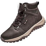 Winterschuhe Herren Warm Gefütterte Winterstiefel Trekkingschuhe Winterboots Wanderschuhe Schneestiefel rutschfest Winter herbstschuhe wasserdicht Braun EU44
