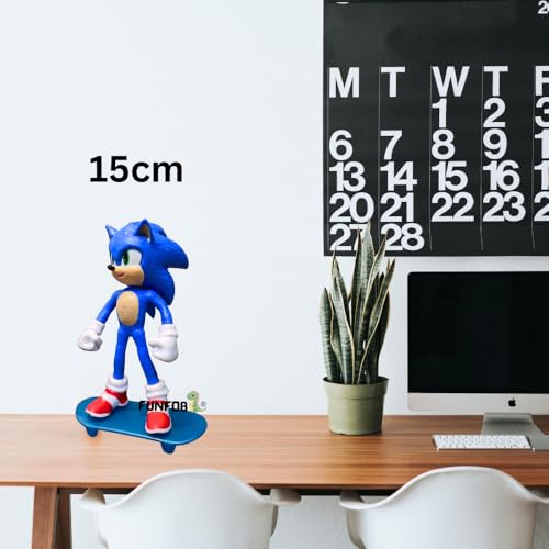Image of FUNFOB Cartoon Action Figure Height -15cm Collectible for Fans PVC Multicolour | So-nicc Blue