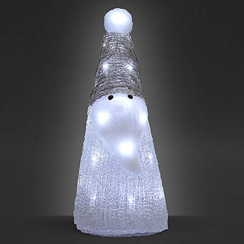 Deuba Papá Noel Blanco de LED adorno de Navidad de acrilico figura...