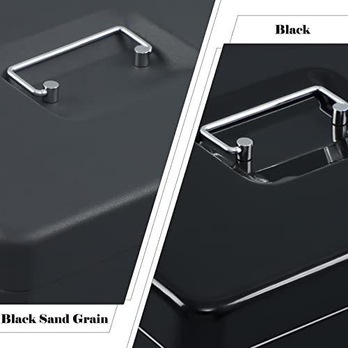 Xydled Cash Box With Money Tray And Key Lock,Tiered, Cantilever Design,4 Bill / 5 Coin Slots,11.8" X 9.5" X 3.5",Black #TOP5