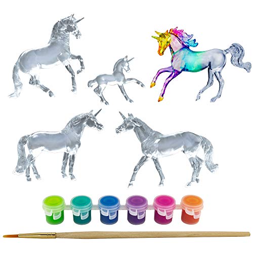 Breyer Horses Stablemates Suncatcher Unicorn Craft Set, Set Di 5 Pezzi, Scala 1:32, Modello #4238 (Vari)(Taglia Unica)