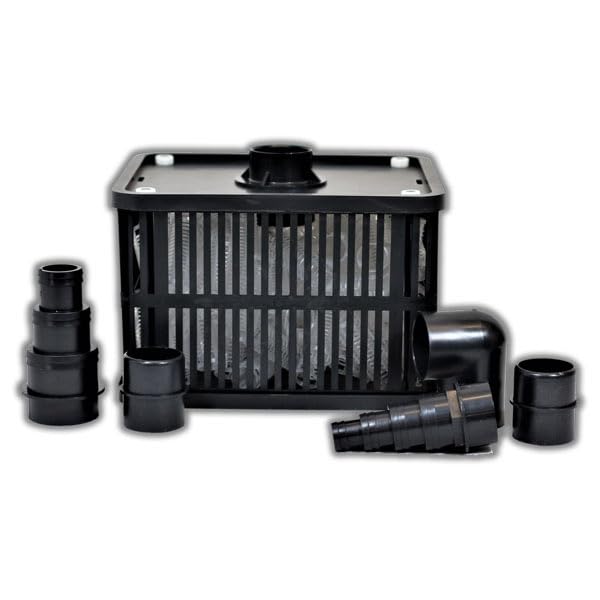 eco-filtration Pre-Filter Strainer Cage for Garden Pond Pumps - Rectangle 43mm Kit (40mm Domestic Waste)