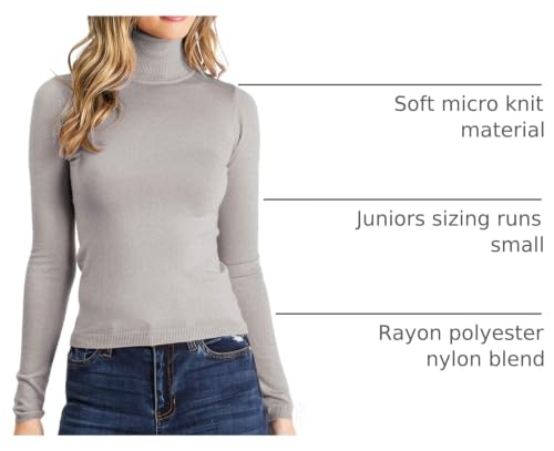 Image of Ambiance Apparel Women's Ribbed Long Sleeve Turtleneck Top