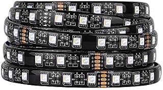 BTF-LIGHTING 5050 RGBW RGB+Warm White(2700K-3000K) 4 Colors in 1 LED 5m 16.4ft 60LEDs/m Multi-Colored LED Tape Lights IP30 Non-Waterproof White PCB DC24V for Bedroom Kitchen Home Decoration