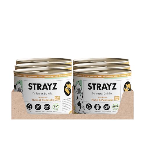 STRAYZ - Bio Katzenfutter in Soße - Huhn & Pastinake: Getreidefreies Katzenfutter hoher Fleischanteil ohne Zucker - Spendet für Straßenkatzen...