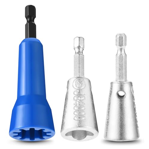 SUTQIGUI 3 Pack Wire Twister Tool for Drill with 1/4' Hex Shank,Electrician Tools Wire Nut Twister for Drill, Quick Wire Connector Wire Twisting Tool(3 pcs)