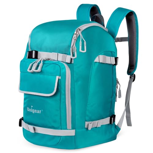 Unigear torba na buty narciarskie z kieszenią na kask i pasami plecaka, plecak narciarski z torbą na kask, łyżwy, snowboard, rolki