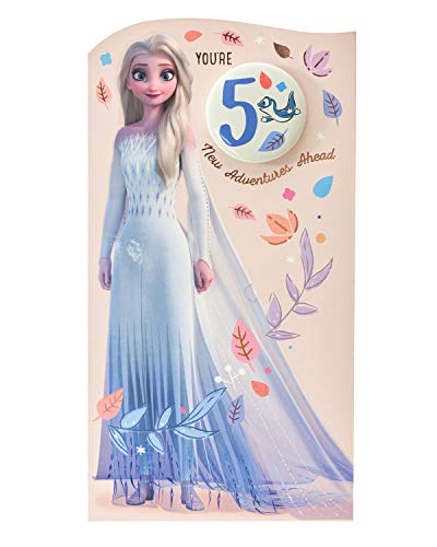 UK Greetings Tarjeta de 5º cumpleaños de Disney con sobre